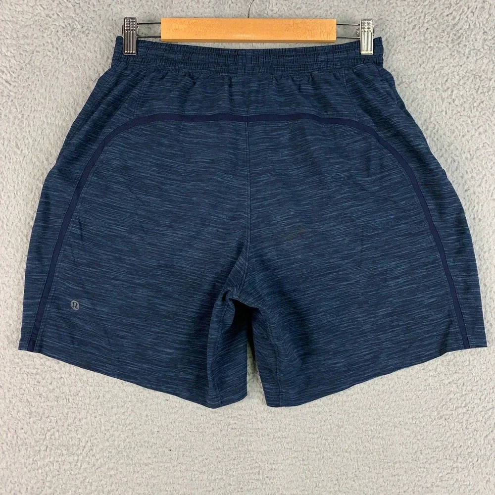 Lululemon Pace Breaker Shorts Mens Medium M Navy Athletic Running Liner 7 Inseam